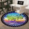 Yin-yang Tree Of Life Round Carpet Chair Cushion Round Entryway Rug, Soft Round Rugs for Living Room, Bedroom, Circle Carpet Decor Gifts