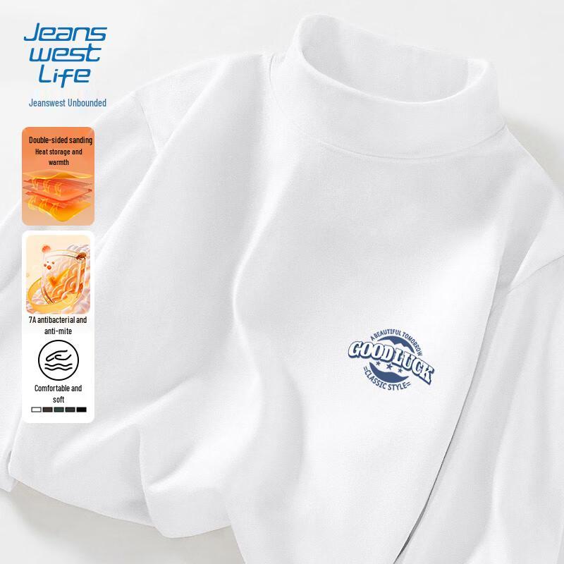 JEANSWEST LIFE Men s Thermal Turtleneck Long-Sleeve Tee L