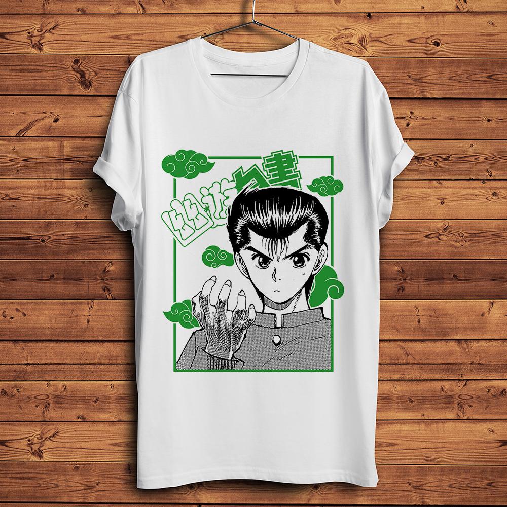 Unisexs Funny Anime TShirt Yyu Yu Hakusho Urameshi Yuusuke Casual White TShirt Unisex Streetwear New S