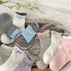 3 Pairs/set Cute fashion New Korean Girls Socks Summer Thin Mid-Crew Lace Mesh Breathable Seamless Ankle Socks with Bow Trim