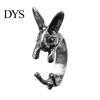Vintage Rabbit Mid Finger Knuckle Opening Ring Couples Jewelry Birthday Gift
