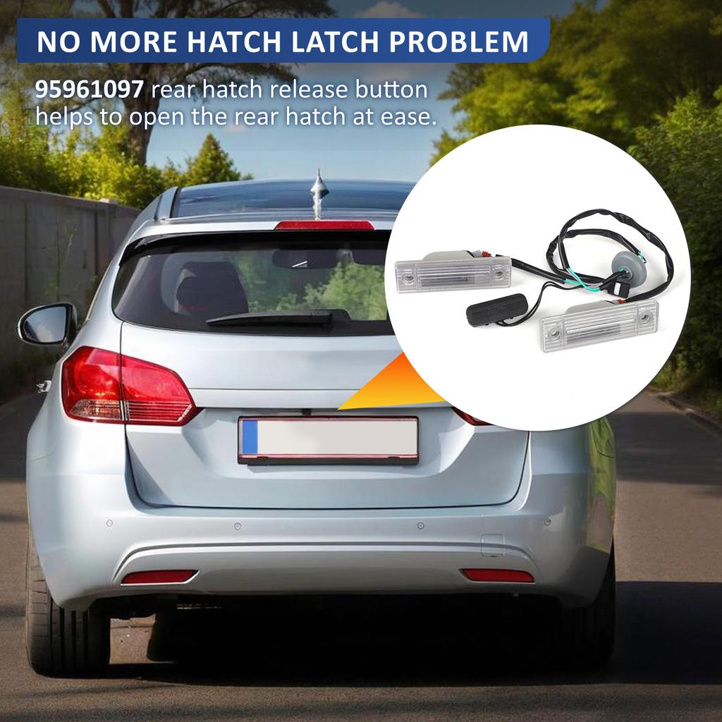 95961097 Car Trunk Release Switch for Chevrolet Chevy Cruze Orlando Rear CaLicense Plate Light Lamp Lock Tailgate Lid Button