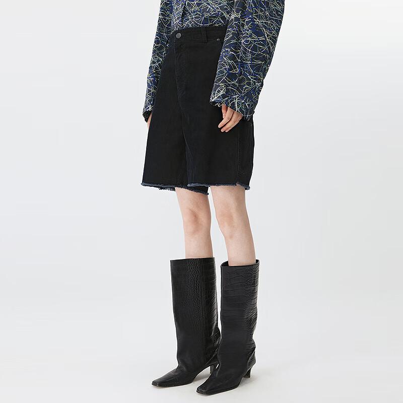 JNBY 2025 Spring Casual Wide-Leg Cropped Pants