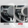 Carbon Fiber Car Steering Wheel Sticker Panel Cover Frame Compatible For Vehicle Owners Interior Styling Protect Modify