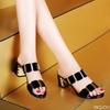Women Fashion versatile Summer High Heel Sandals Lady Sexy Comfortable High-heeled slippers Elegant  minimalist Women Shoes