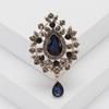 Retro Palace Style Zircon Crystal Brooch Zinc Alloy Corsage Pins New Pendant Brooch  Gift