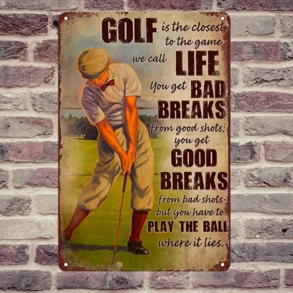 

Vintage Golf Metal Tin Sign Retro Iron Wall Plaque Sports Bar Man Cave Decor 20x30 різнокольоровий