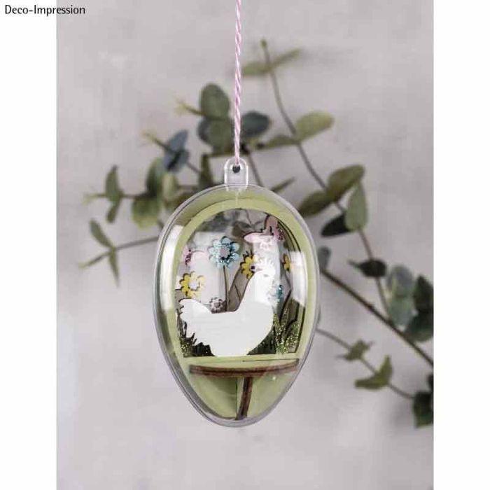 2-part Plastic Egg 8 Cm Crystal