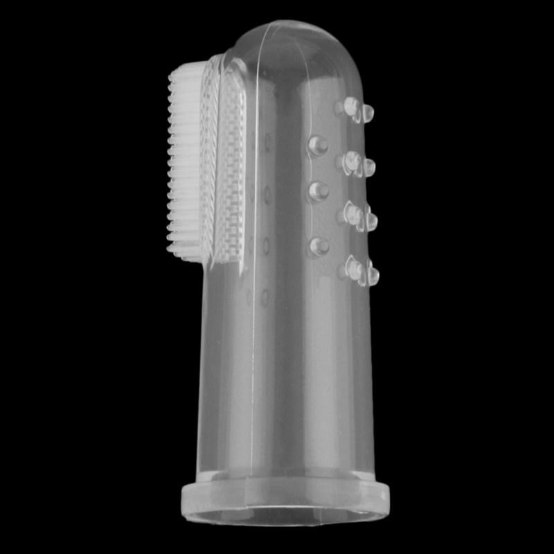 2PCS Kids Baby Infant Soft Silicone Finger Toothbrush Teeth Rubber Massager