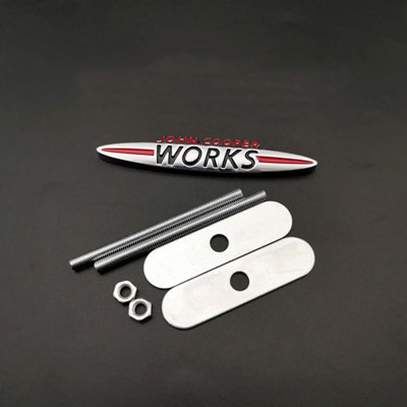 3D Metal Chrome Black Logo Works Emblem Car Front Grill Badge Trunk Sticker For R53 R56 Decal Accessories