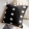 Kissenhülle 45x45 Schwarz Weiß Farbe Kissen Dekorative Kissenhülle für Sofakissen Luxus Dekoration Zuhause
