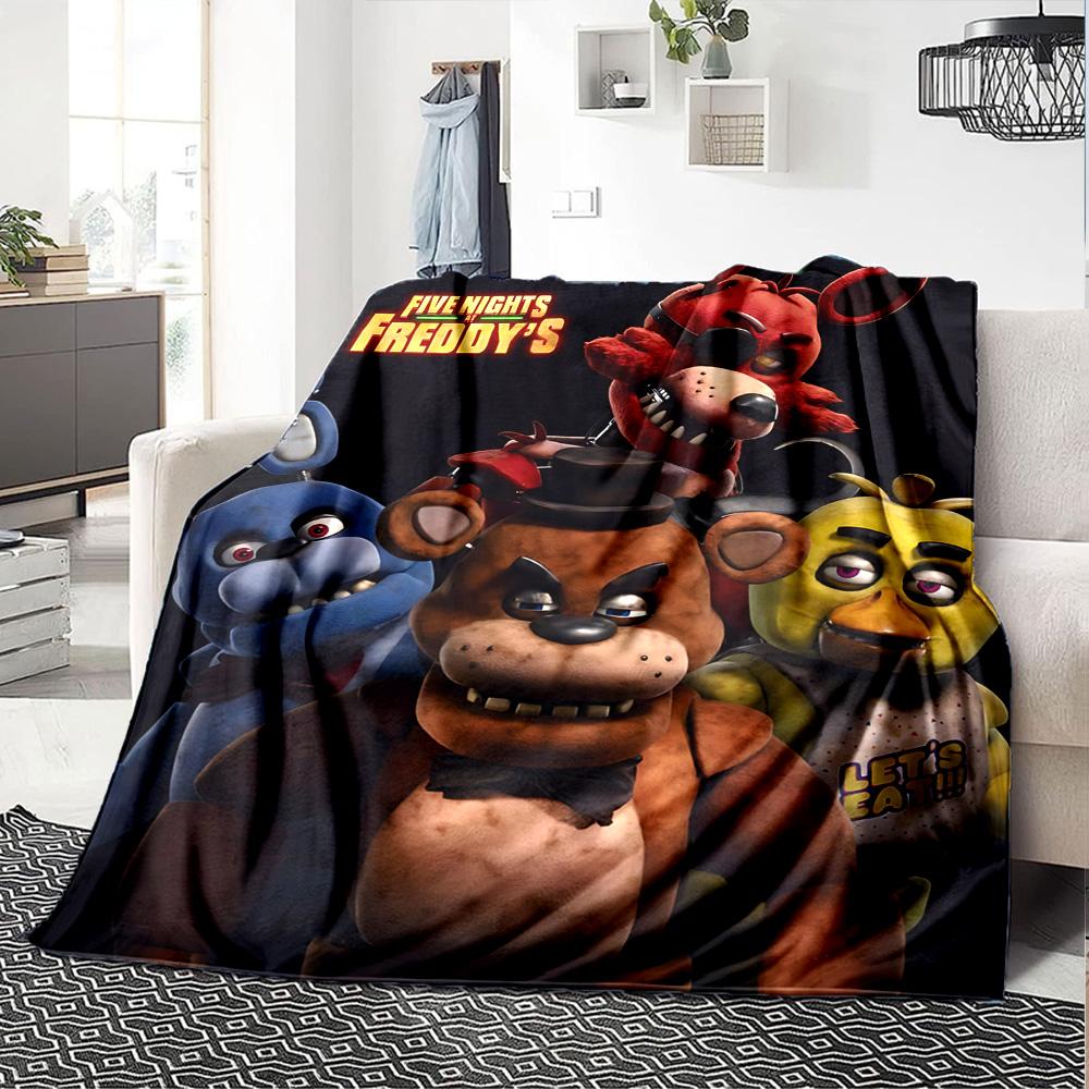 1pc Five Nights Freddys flannel Blanket for Super Soft Cute Comfort Blanket for Travel Bedding Couch Sofa Blanket Y73018