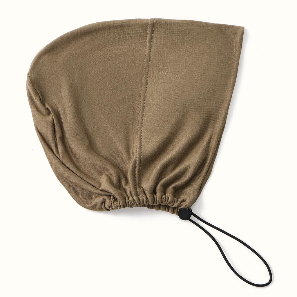 New Women Muslim Inner Caps Drawstring Instant Hijab Solid Adjustable Elastic Undercap Modal Hijab Muslim Bonnet Underscarf