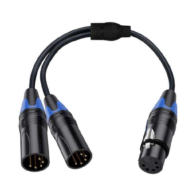 5Pin XLR Splitter Cable With Male And Female Connectors For Professional Music And Lighting Setup Micrphone Cable