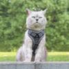 Cat Harness and Leash Set Escape Proof Reflective Outdoor Walking Kitten Vest Chest Strap For Dogs Cats Breathable Pet Harnesses