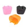 Front Handlebars Waterproof Rear Bike Basket Plastic Bicycles Basket With Fastens Strap For Boy Girl Bike Plastic Basket