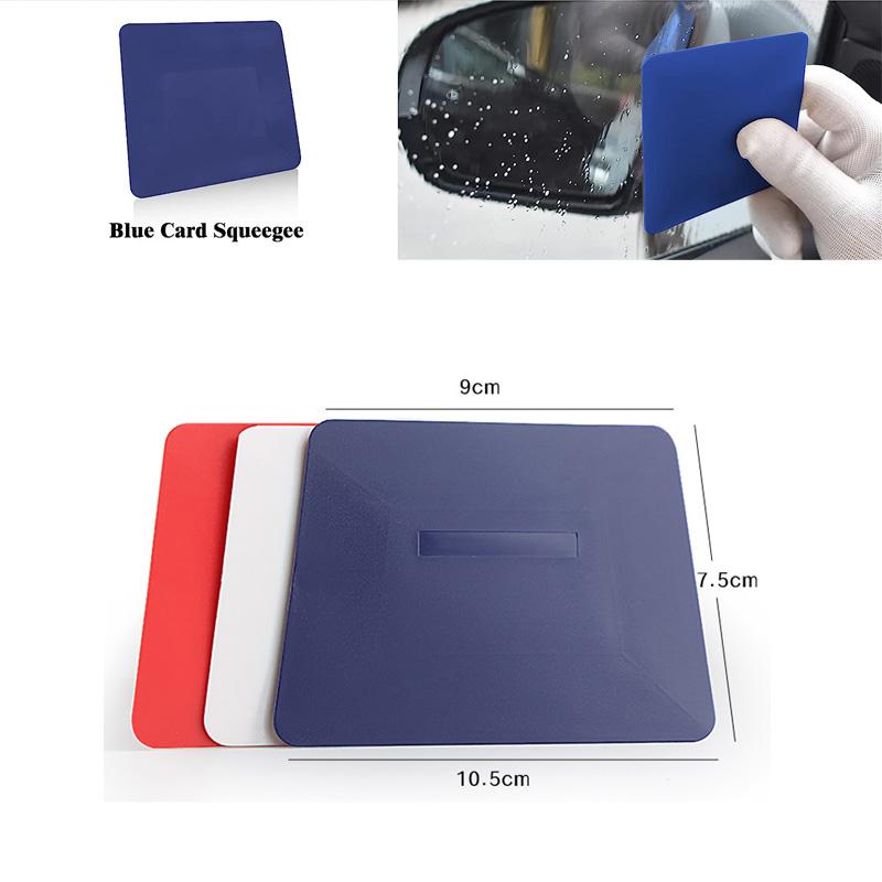 Trapezoid Card Squeegee Car Window Tint Vinyl Wrapping Squeegee Plastic Card Scraper with Different Hardness PPF Film Tools