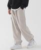 PIANER String Wide Cotton Cargo Pants (Light Beige)