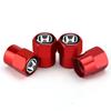 4pcs Car Badges Metal Wheel Tire Valve Cap Covers For Honda Jazz Fit Avancier Crv Accord Pilot City Prelude Mugen Power XR-V ZP8