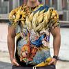 2026 Summer Dragon Ball Retro Fitness T-shirt Men's Oversized 3D Printed Short-sleeved