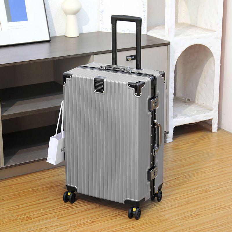 28" Women's Suitcase: Thick Aluminum Frame, Large Capacity, Silent Universal Wheels, Durable Travel Design. Logo Customization Available.