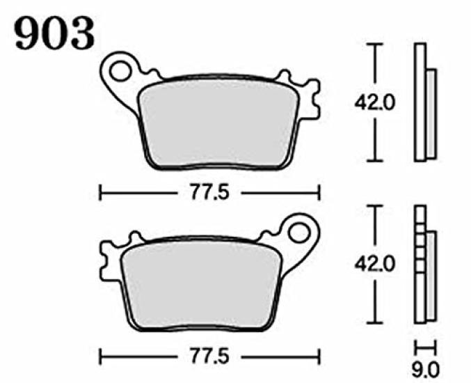 RK Brake Pad Mega Alloy Motorcycle Motorcycle HONDACBR600RR '07~'10 (Rear) etc. 903MA-X