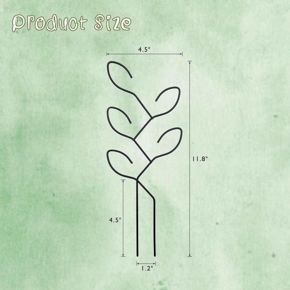 

Маленькая шпалера для комнатных горшечных растений, металлическая, в форме листьев, садовая опора-стойка, устойчивая, прочная, нержавеющая, подставка для комнатных растений чёрный