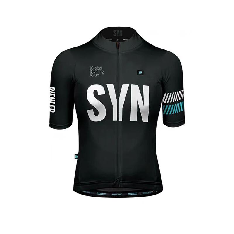 Black Cycling Jersey Men's Cycling Bib Summer Cycling Sportswear Set Polyester Fiber Cycling Short Top Cycling Shorts