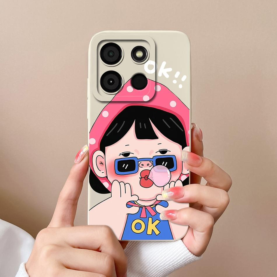 For Itel A60 A60S Case Cute Design Soft Liquid Silicone Shockproof Bumper For Itel A60 S Camera Protection High Quality Fundas