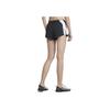 Nike Pantaloncini da donna a blocchi di colore con orlo diviso e vita elasticizzata Neri AT7965-010
