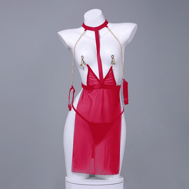 Sexy Lingerie Sexy Mesh Perspective Seduction Leakage Passion Free Bed Robe