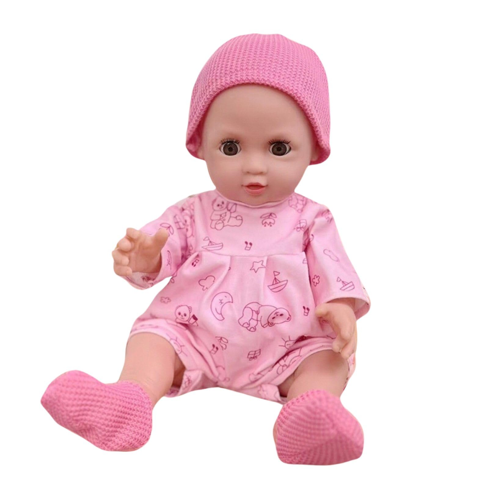

morytrade Reborn Baby Massage Doll, Bathing Practice Doll, Cute, 40cm (Girl in Pink Pajamas)