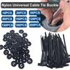 10-300Pcs Nylon Universal Cable Tie Buckle Self-Locking Zip Ties Holder With Pin Button Multipurpose Strap For Car Daily Repair