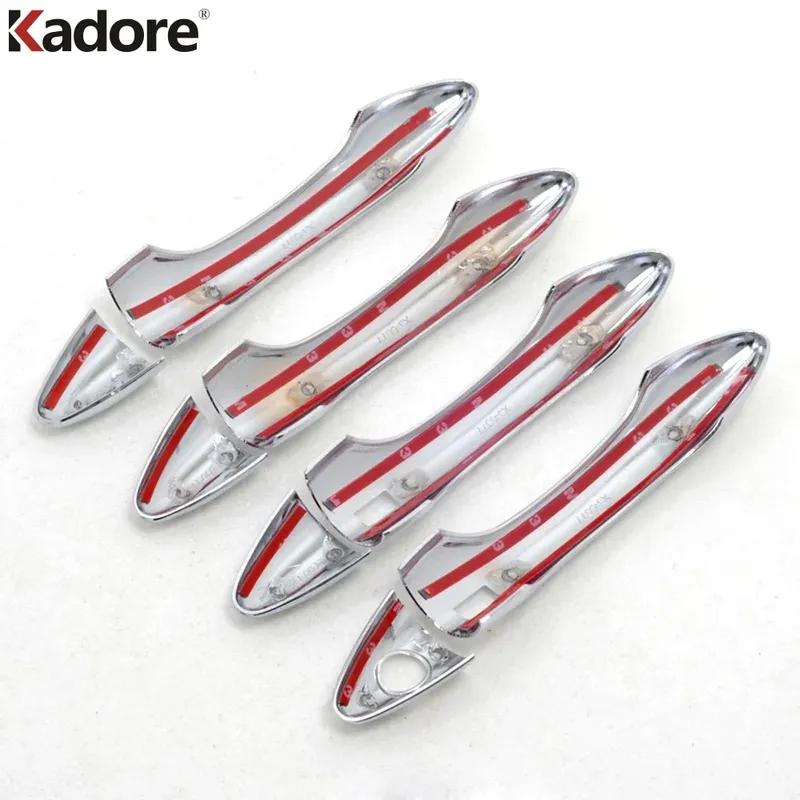Door Handle Cover Trim For Hyundai Tucson ix35 2010 2011 2012 Chrome Car Side Door Handles Catch Cap Frame Overlay Accessories