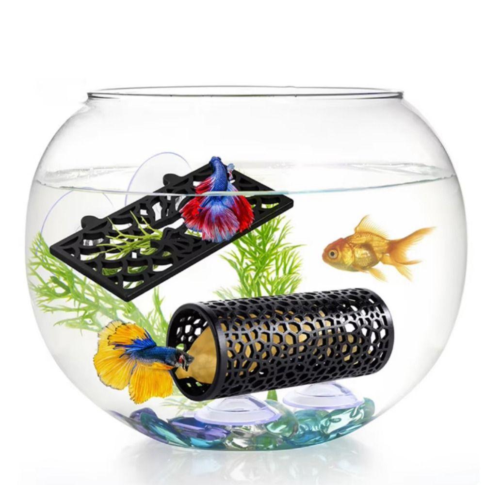 2pcs/set Flexible Betta Hidden Resting Tube Plastic Betta Fish Tunnel  Home Fish Tank