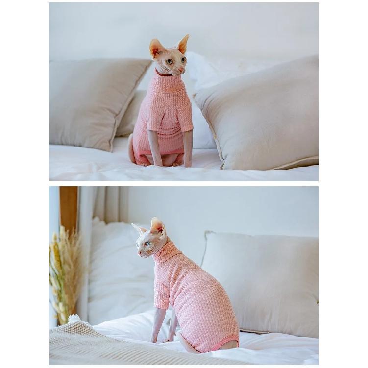 Sphynx Cat Clothes Autumn Winter Warm Pet Cat Jumpsuit Hoodies Soft Kitten Cat Pajamas Costumes For Sphinx Devon Cats