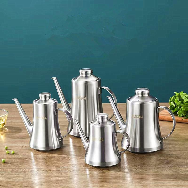 Stainless Steel Oil Bottle Household Leak-proof Waterproof Oil Pot Practical Seasoning Tank Kitchen Supplies