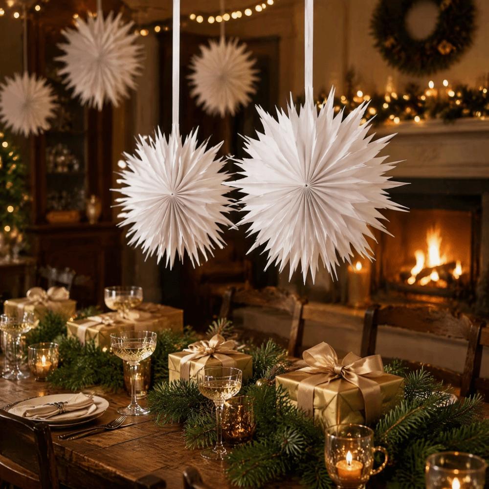 Lightweight Paper Star Decoration Three-Dimensional Winter Decoration Winter-Themed