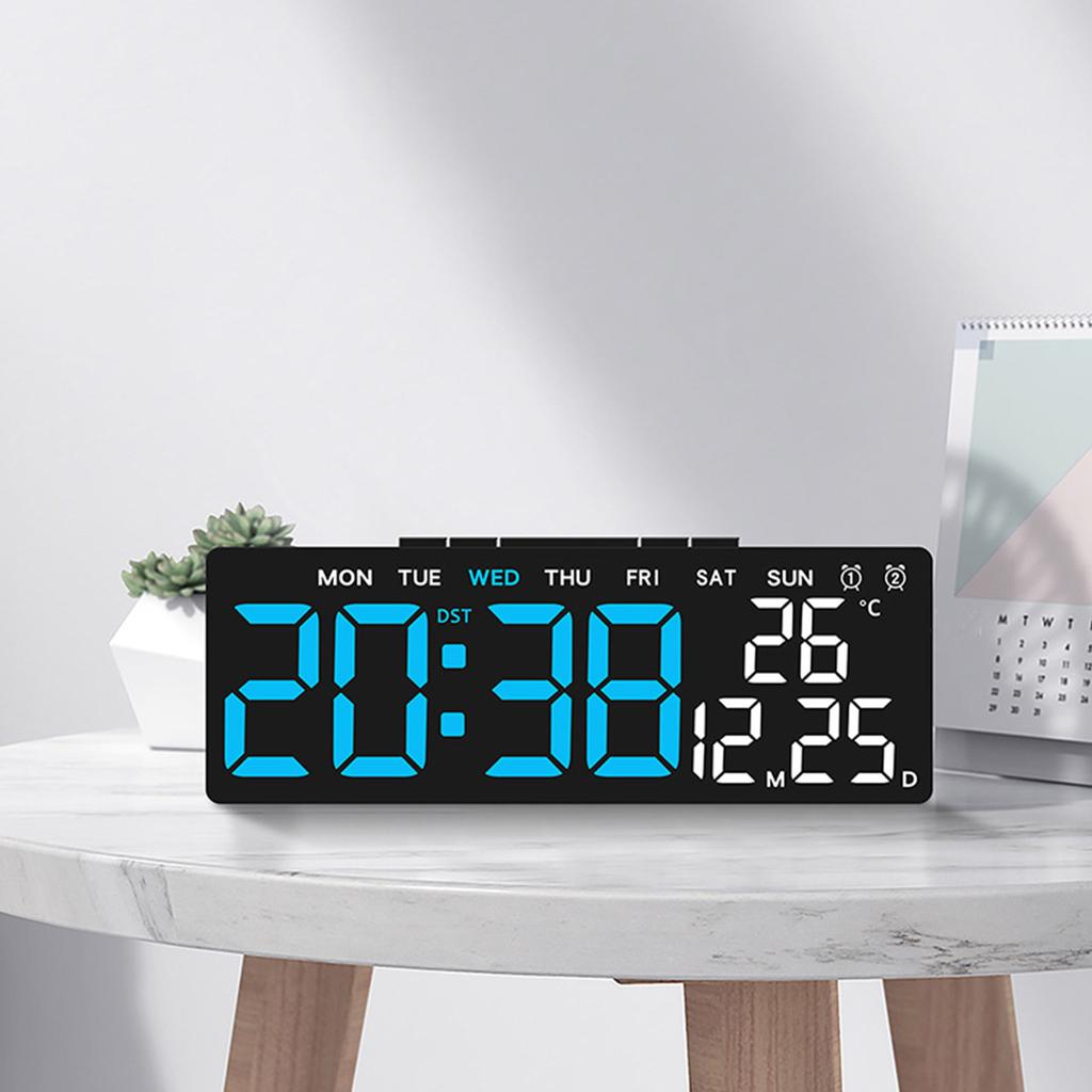LED Display Digital Clock with Alarm Timer Date and Temperature Features for Modern Decoration