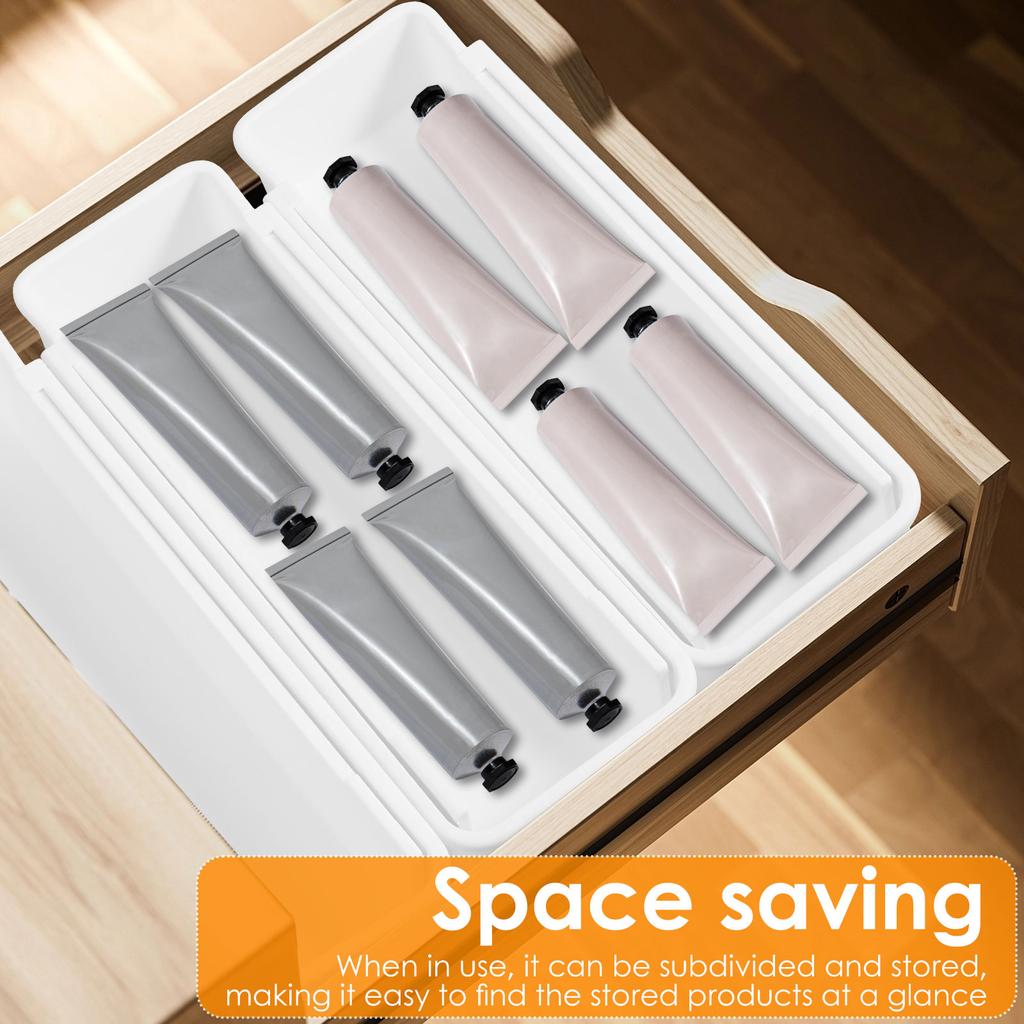 8Pcs Expandable Storage Box Multipurpose Drawer Organizer Set Table Jewelry Box For Home Kitchen Drawer Holder