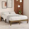 vidaXL Bed Frame Honey Brown Solid Pine Wood 200x200 Cm