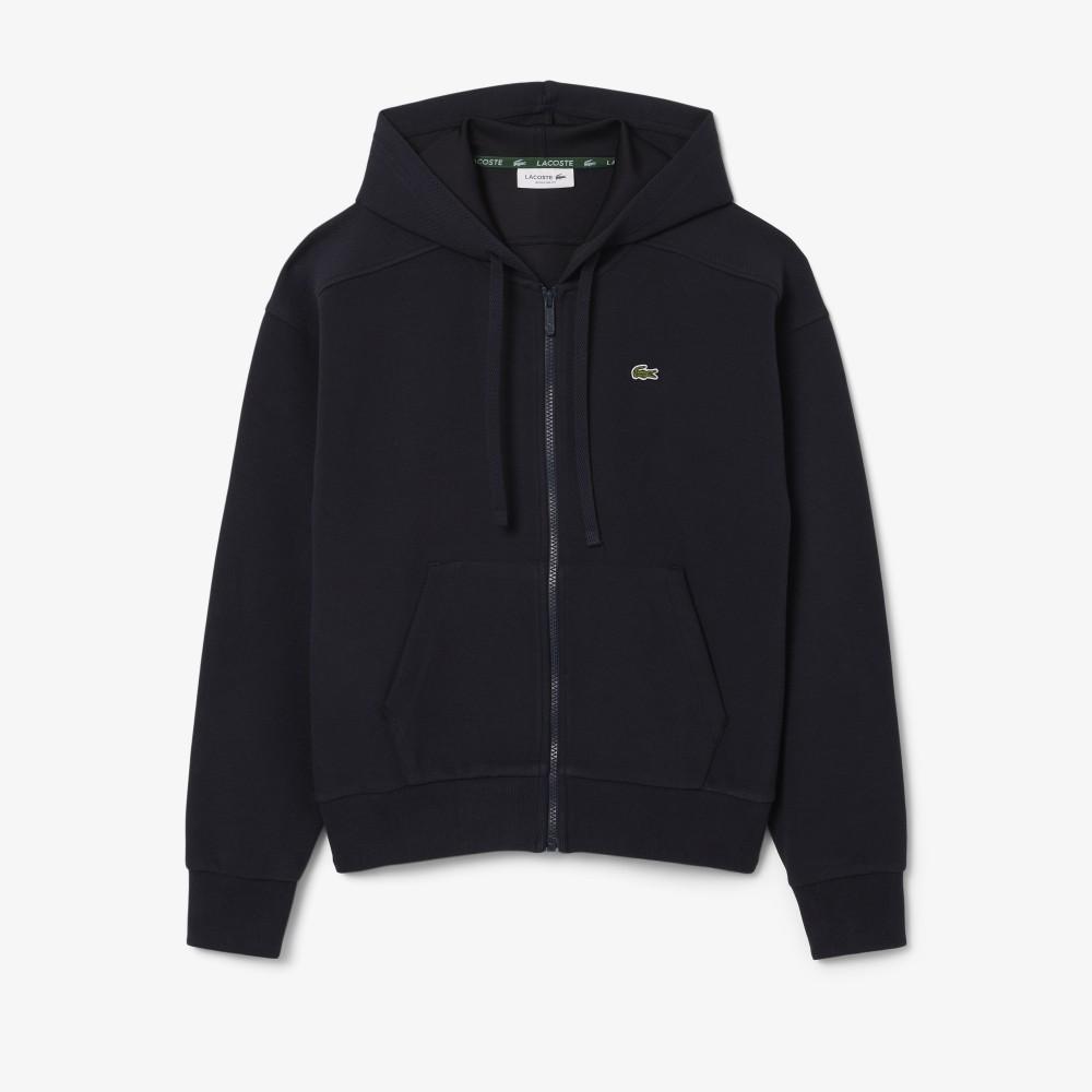 Lacoste Women's Double-Face Piqué Hooded Zip-Up Sweatshirt SF5272-56GHDE