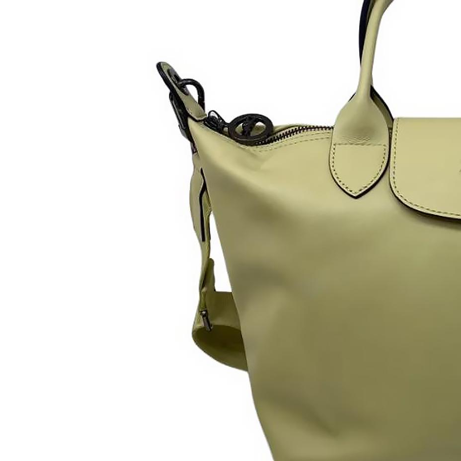 Longchamp Le Pliage Xtra Zipper Closure Detachable Adjustable Shoulder Strap Leather Dumpling Handbag Small Women Handbags Pistachio-Green 1512987244