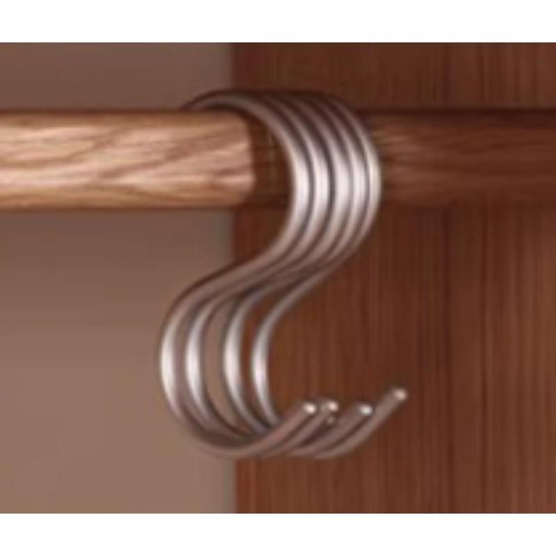 

6 шт. S-образных крючков для кухни, ванной комнаты, многоцелевой крючок для хранения, используемый для подвешивания 6pcs серебряный