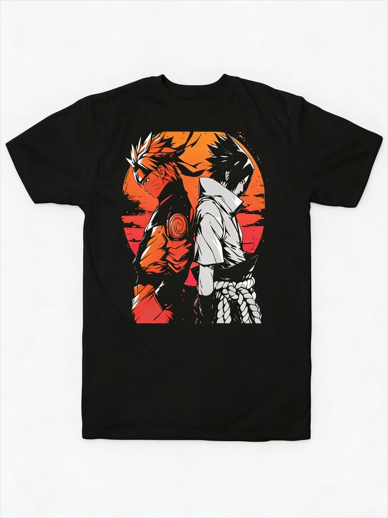 Naruto Sasuke TShirt Men Summer Naruto Shippuden Anime Character Bond Graphic Short Sleeve Oversized Streetwear Fan Tee