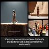 Realistic Coffee Girl Figure Model 1:64 Scale Hand Painted Miniature Figures for Dioramas Props,Photography Collector