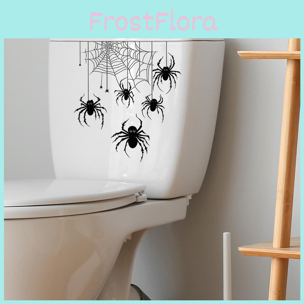 Web Spider Halloween Toilet Sticker Decor For Living Room Bedroom Entryway And