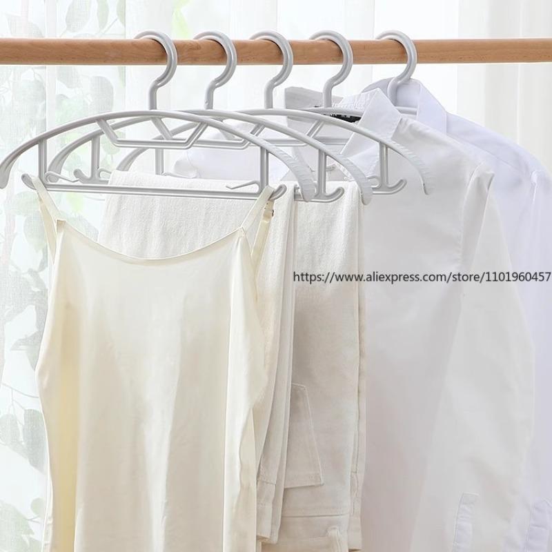 Multifunktionaler Kleiderbügel für Zuhause Breit-Schulter Abdrückfrei Mantelbügel Platzsparend Wäschehaken für Wohnheim Kleiderschrank