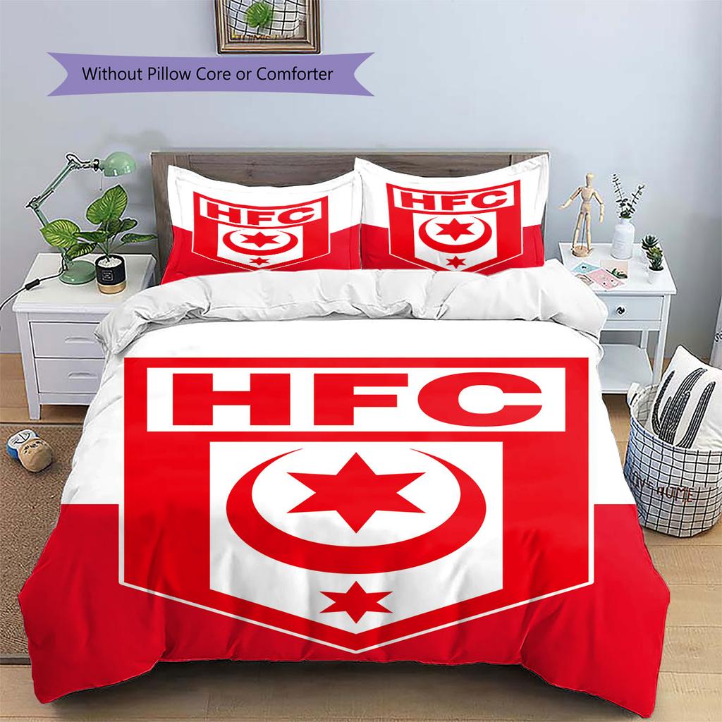 Hallescher FC Pattern Bedding,Quilt Set Quilt Cover Pillowcase Home Birthday Gift(1 * Duvet Cover + 2 * Pillowcase, Without Core)