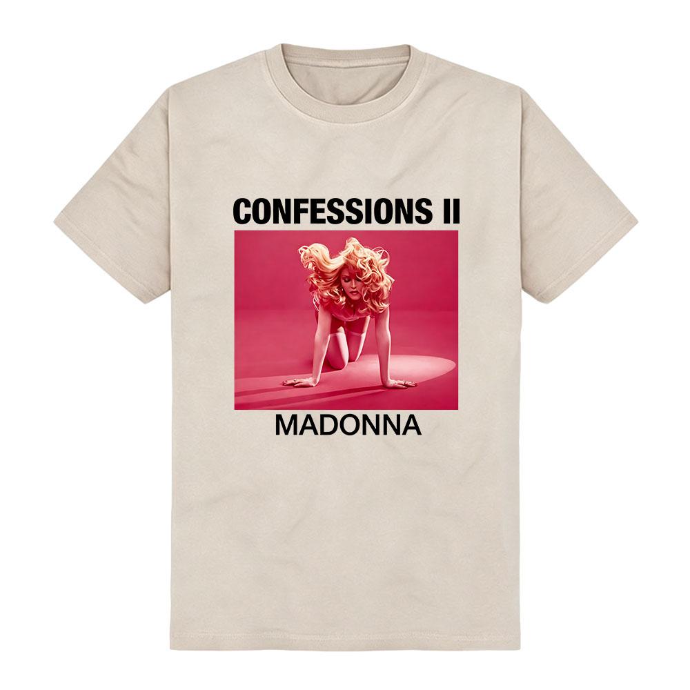 MADONNAA CONFESSIONS II PRIDE TEE O-neck Short Sleeve Cotton Female T-shirt Casual Summer Unisex Streetwear Graphic Print Merch
